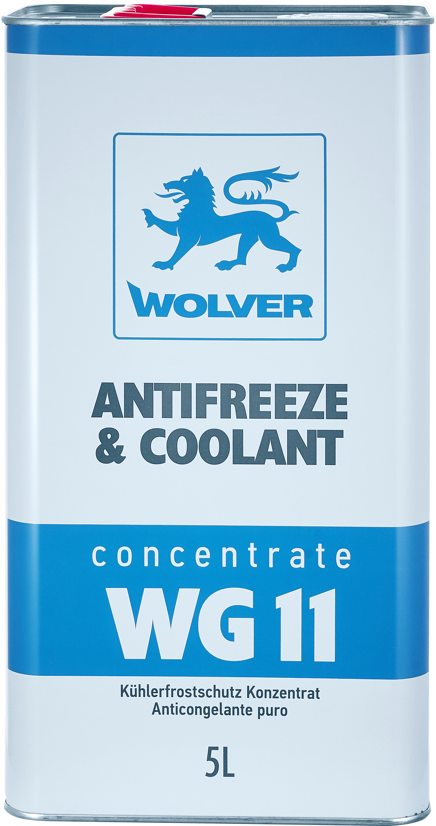Охолоджувальна рідина WOLVER G11, концентрат, синій, 5 л (4260360944208)